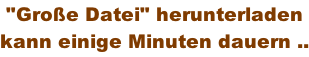"Große Datei" herunterladen kann einige Minuten dauern ..
